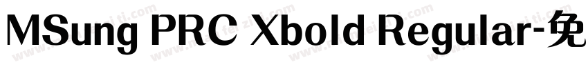 MSung PRC Xbold Regular字体转换